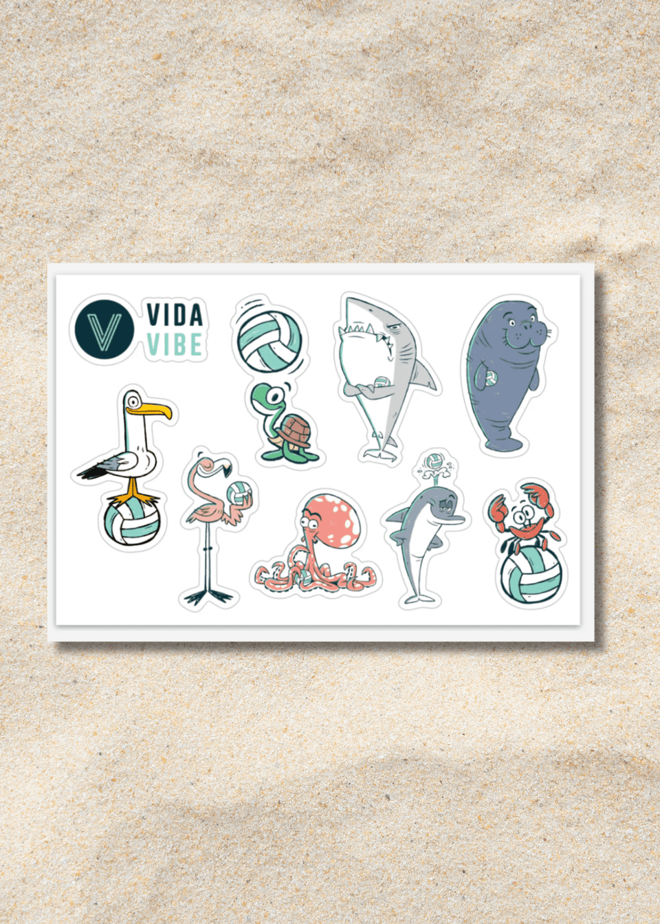 Big Kahuna Volleyball Sticker Sheet